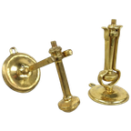 2 Antieke Bronzen Scheepslamp Voetjes thumbnail 1