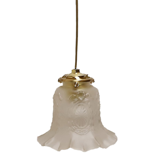 Hanglampje Art Deco Kapje Geschulpt/krans, Frankrijk Jaren '20/anno Nu. 1