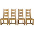 4x Vintage Eetkamerstoelen Brutalist 1970s thumbnail 1