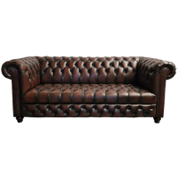 Chesterfield Brighton 3-zits – Knopenzit – Antiek Bruin