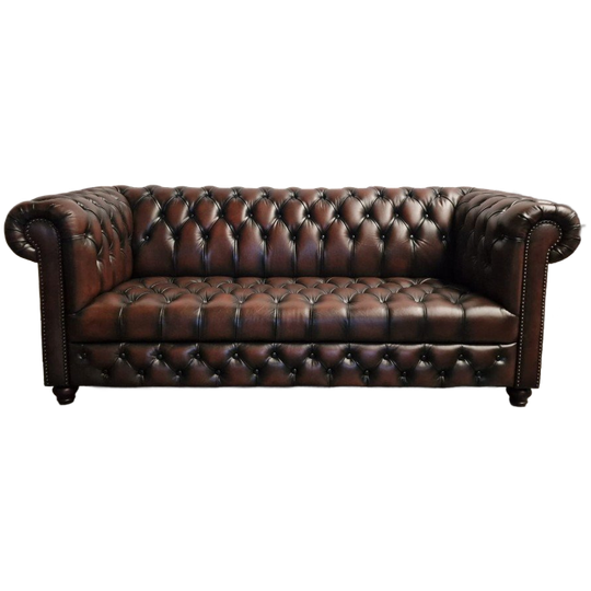 Chesterfield Brighton 3-zits – Knopenzit – Antiek Bruin 1