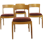 Set Van 4 Niels Bach Stoelen Eetkamerstoelen 'Skodsborgskov' Vintage thumbnail 1