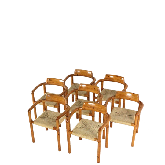 Set 7 Stoelen In Stijl Van Daumelier Vintage 1