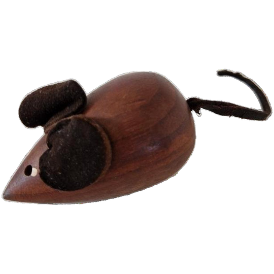 Vintage Houten Muis Teakhout Beeldje 1