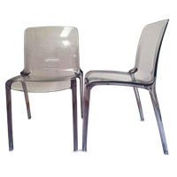 Set Van 4 Lila Plexiglazen Casprini Stoelen Model Tiffany