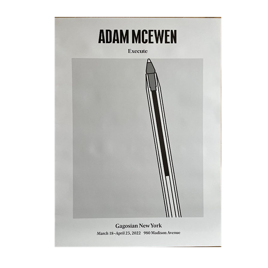 Adam Mcewen, Execute, Orginal Exhibition Poster, Printed In The Usa 1