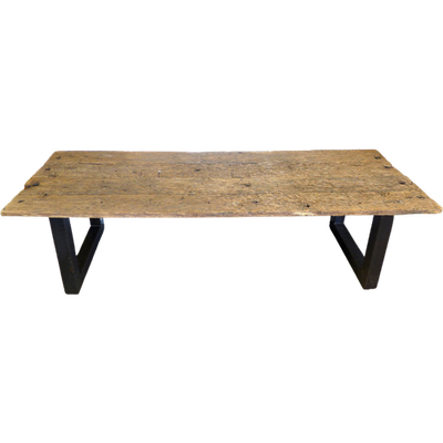 Prachtige Grote Robuuste Eiken Tuin Eettafel 282 Cm