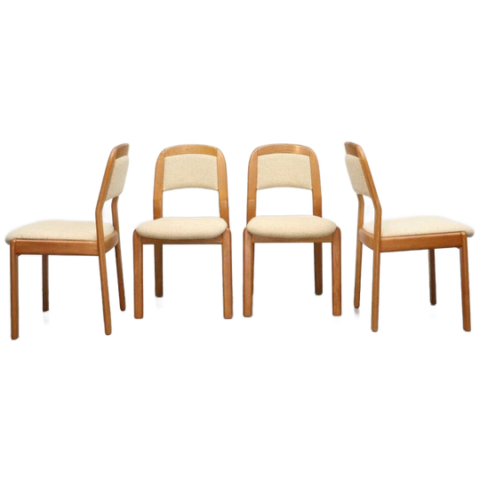 Set Van 4 Deense Teak Eetkamerstoelen Van dyrlund 1