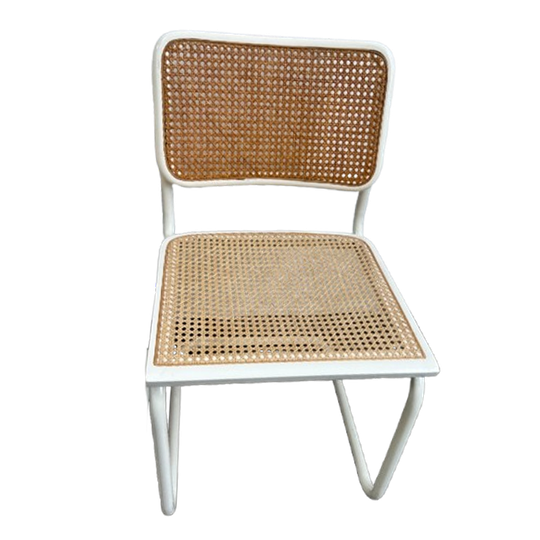 Zes Vintage Cesca Design Stoelen, Witte Uitvoering, 1980's 1