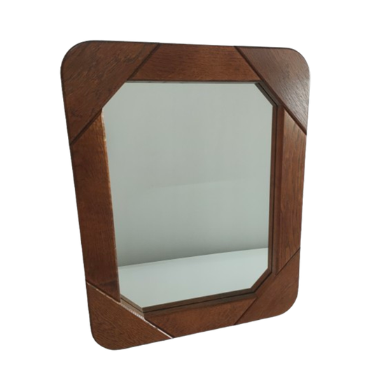 Vintage Jaren 70 Spiegel In Houten Frame 1