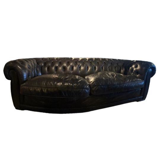 Prachtige Grote Chesterfield Bank Zwart 1