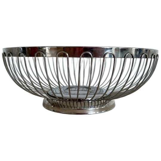Rvs /chroom / Zilver Draadmand / Broodmand / Fruitschaal 1