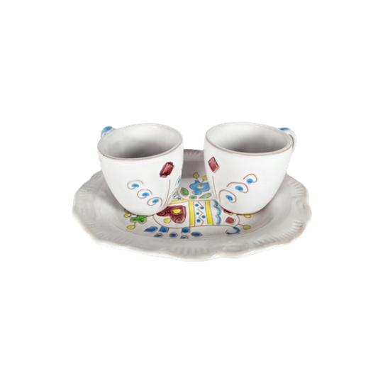 Sardegna Ceramiche - Decor 'pavoncella' - Keramiek - Italiaans - 3e Kwart 20e Eeuw 1