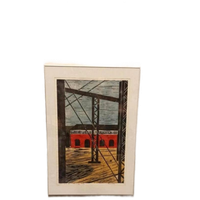 "Rijkswerf", Piet Lont, 1995, Houdsnede Op Japans Papier