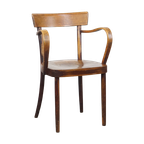 Vintage Bentwood Thonet Stijl Café/Eetkamerstoel Uit De Jaren ’40 Met Een Vleugje Art Deco Design thumbnail 1