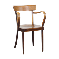 Vintage Bentwood Thonet Stijl Café/eetkamerstoel Uit De Jaren ’40 Met Een Vleugje Art Deco Design