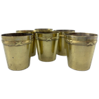 Set Antieke Aperitief Cups Messing 6 Stuks thumbnail 1