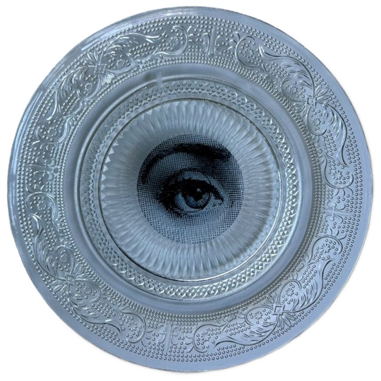 Vintage Wandbord Glas Oog 1