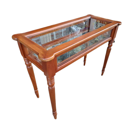 Klassieke Vitrinetafel Bijzettafel, Sidetable Afm. 100x45cm 1