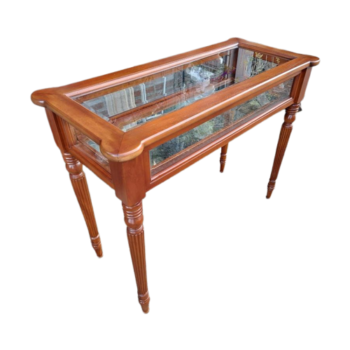 Klassieke Vitrinetafel Bijzettafel, Sidetable Afm. 100X45Cm