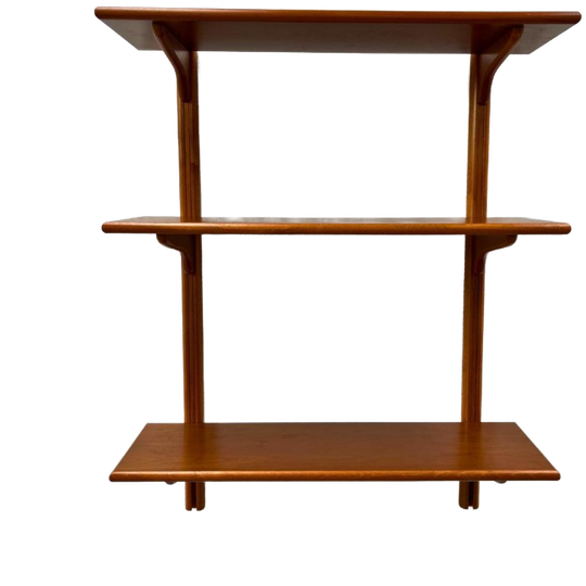 Vintage Wandrek Geheel Van Kersenhout - 3 Planken 1