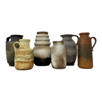 Set Of 6 Scheurich West Germany Vases , 1970S