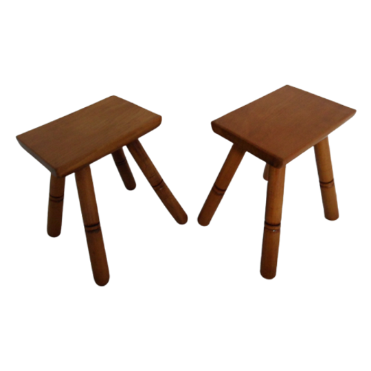 Vintage Set Van 2 Tafeltjes/krukjes 1