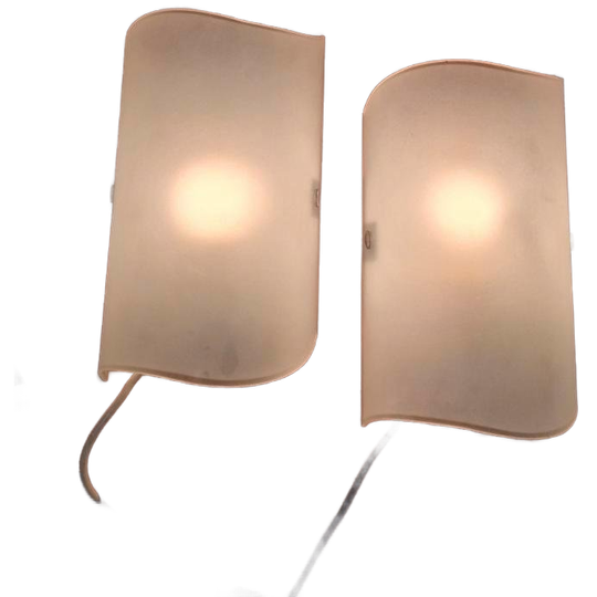 2 Italiaanse Wandlampjes Design Glas 1