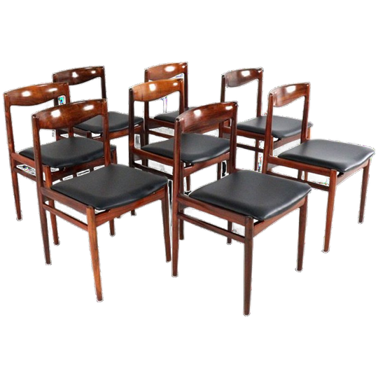 Set 8 Palissander Stoelen 'vesterlund' Vintage 1