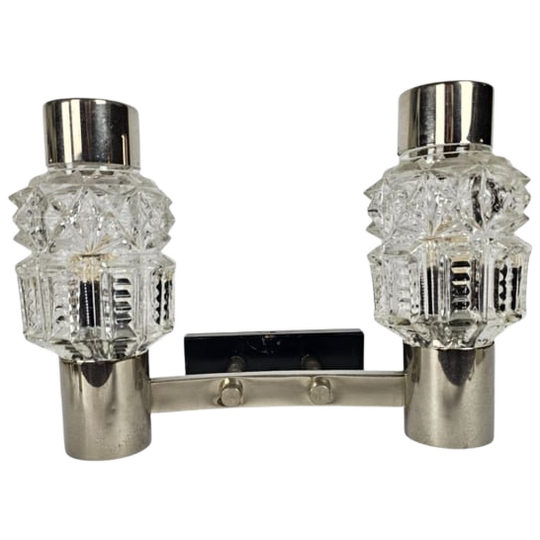 Attr. Staff Leuchten - Wandlamp - Chroom - Kristal - W-germany - 70's 1