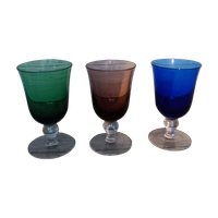 Set Van 3 Kristallen Borrelglazen Van Cristal D'Arques, Frankrijk.