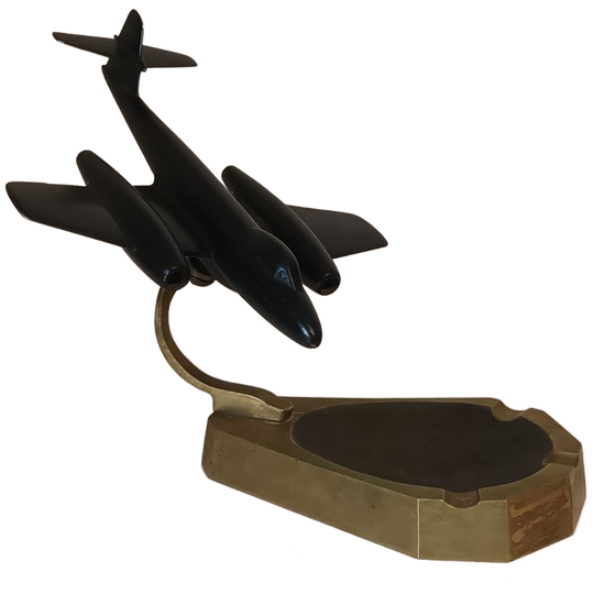 Art Deco Asbak Met Vliegtuig 1