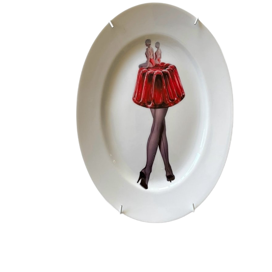 Vintage Wandbord Pudding Benen 1