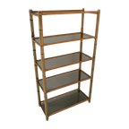 Bamboe Vitrine Met 5 Rookglazen Legplanken thumbnail 1