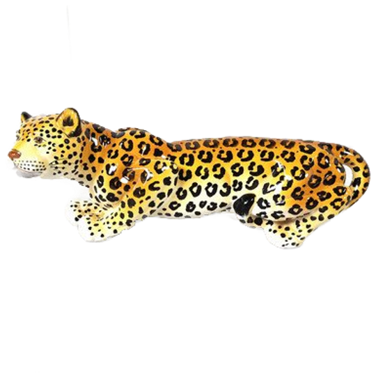Ceramic Hand Painted Leopard, 1960's Italy 1