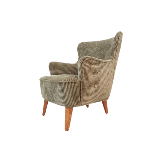 Artifort Theo Ruth Fauteuil Groene Rib 1