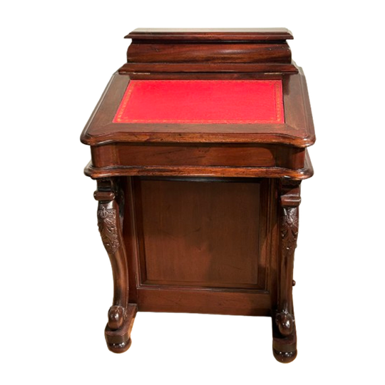 Prachtige Massieve Victoriaanse Davenport Secretaire 1