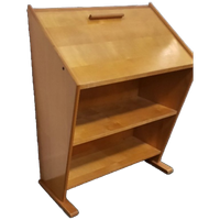 Vintage Berken Secretaire Door Cor Alons Voor Gouda Den Boer, 1950