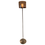 Italiaanse Design Vloerlamp Met Glazen Kap En Diffuser. thumbnail 1