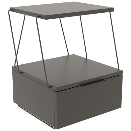 Evila Originals | Tekoba Nachtkastje, Houtfineer, Antraciet 1