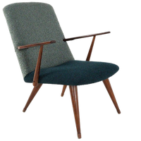 Zweedse Fauteuil Bengt Akerblom Vintage New Upholstery