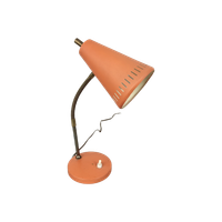 Vintage Bureaulampje Mat Oranje