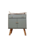 Vintage Commode Met Bladvergroter Groen thumbnail 1