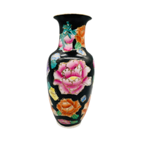 Vintage Familie Noir Floraal Vaas Porselein