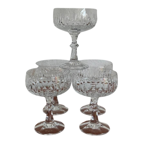 Vintage Kristallen Champagne Coupes