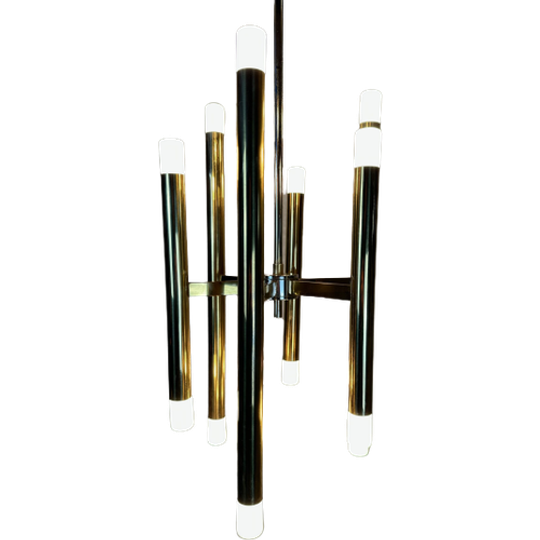 Vintage Messing Tubular Boulanger Hanglamp 1