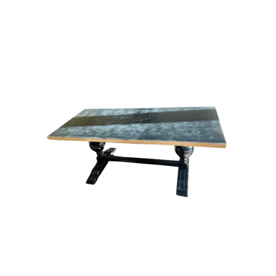 Prachtige Salontafel Met Groen Marmeren Blad. 1