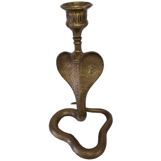 Vintage Messing Cobra Kandelaar 1