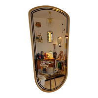 Vintage Organichse Spiegel Wandspiegel Mirror Goud Zwart
