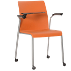 Steelcase Conferentiestoel, Oranje, 4-Poot Verrijdbaar Onderstel thumbnail 1